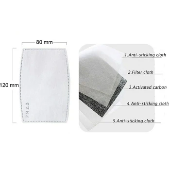

10/30/50/100Pcs PM2.5 Protective Filter 5 Layers Replaceable Anti Haze Filters for Windproof Mouth Masks Health Care
