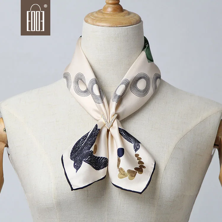 Квадратный шарф из чистого саржевого шелка для женщин 55*55 см маленькие банданы шарфы повязка на голову повязка для волос ручной работы завивка пеньмин