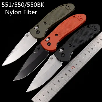 

JUFULE Nylon fiber handle Mark 154CM Blade 551 /550/550BK Survival EDC Tool camping hunting outdoor kitchen folding Pocket knife