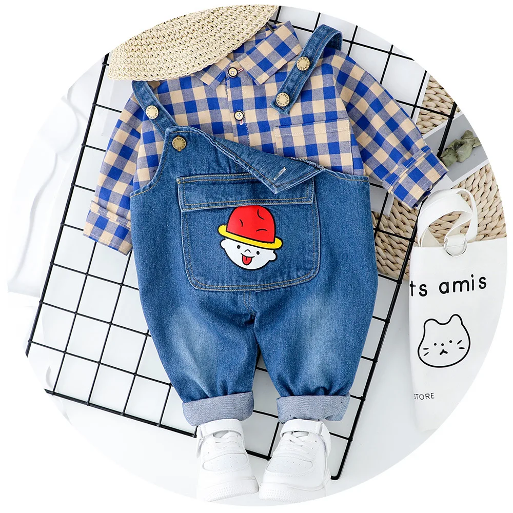 

2020 Girls Spring CHILDREN'S Suit Childrenswear Childrenswear BOY'S Suspender Strap Two-Piece Set