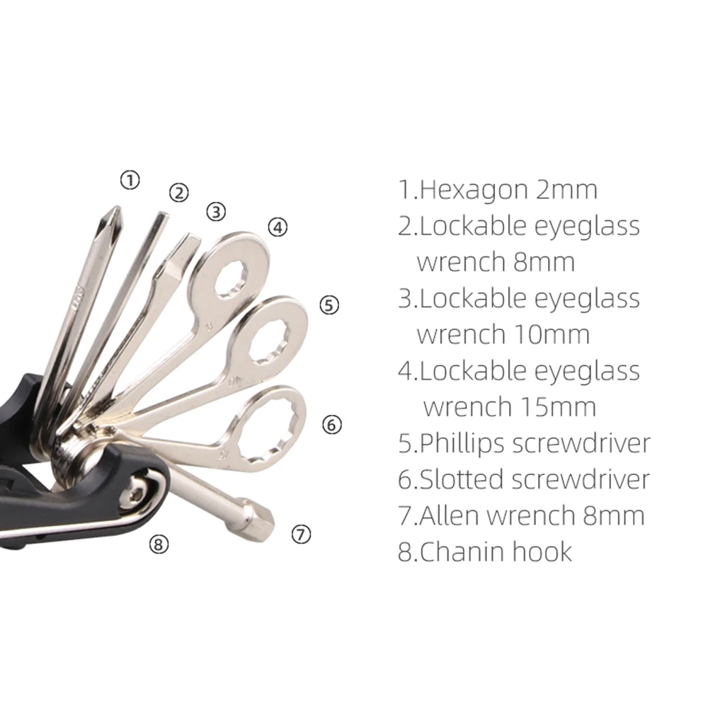 

Bike Allen Key Spanner Screwdriver Multi-function Foldable Wrench