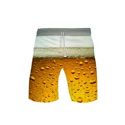 Beer Day3D цветные шорты с принтом крутые и дышащие Пляжные штаны летние шорты мужские модные шорты мужские шорты спортивная одежда