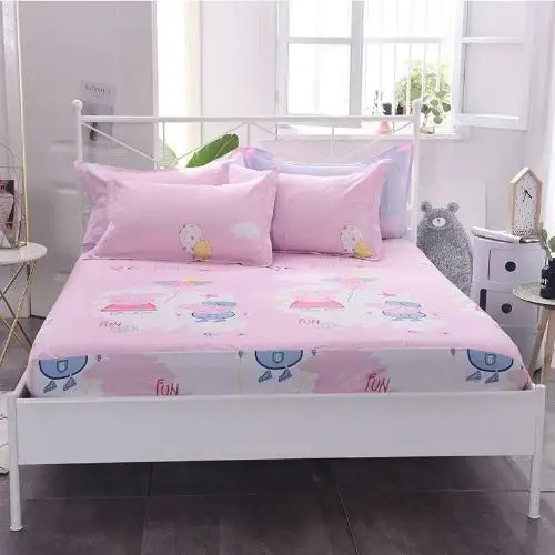 fitted sheet 10 Чистый хлопок, простыня с милой флорой, Твин/Полный/Королева Размер, простыня, набор, цветок Шамса, красочная полоска, детская кровать 36 - Цвет: fitted sheet 10