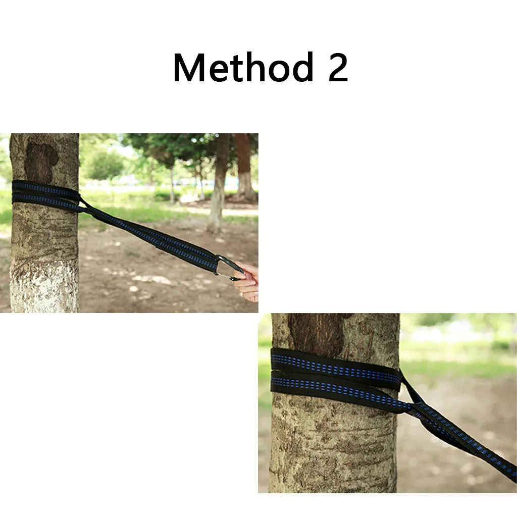 Outdoor Camping Adjustable Tree Hanging Hammock Straps Climbing Rope Aerial Hammock Belt Diameter Lanyard Hook