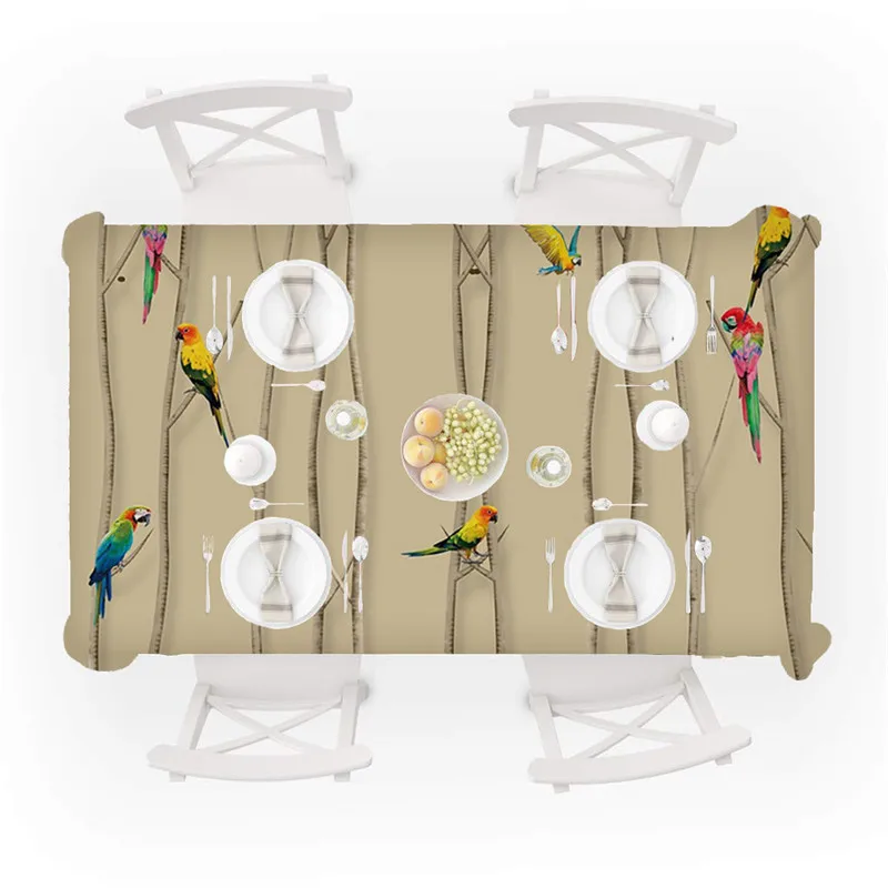 table cloth Primeval 3D Flower Table Cloth Rectangular Tea Table Cover Dining Home Decor manteles de mesa rectangular  #4O09  (4)
