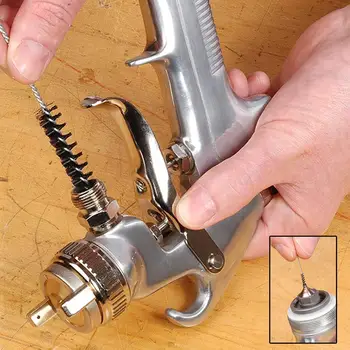 

17Pcs/Set Airbrush Spray Tool Nozzle Cleaning Kit Stainless Steel Wire Brush Set Car Accessories Professional Spared Parts