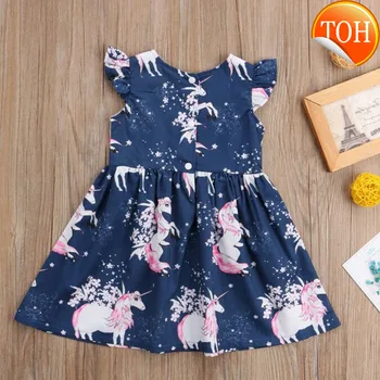 

Toddler Children Little Girls Dresses Kids Baby Girl Floral Printed Casual A-line Christmas Princess Dress Clothes