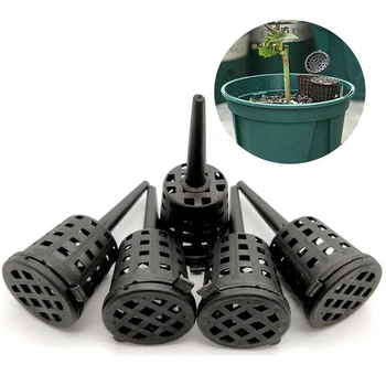 

10 PCS Plastic Fertilizer Mesh Basket with Lid Planting Food Net Pot Garden Nutrition Cups for Succulent Orchid Bonsai 6