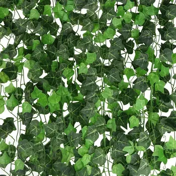 

12pcs 2M Artificial Ivy Green Leaf Garland Plants Vine Fake Foliage Wedding Party Decoration Backdrop Rattan Home Wall Decor