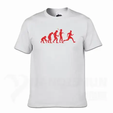 Футболка Evolution, рожденный бегать, мужская и женская летняя футболка с коротким рукавом, с интересным принтом, 16 цветов, хлопковая брендовая футболка для фитнеса, унисекс
