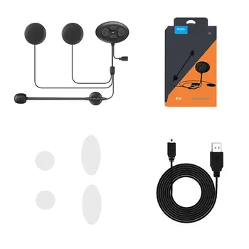 

Dk11 Waterproof Rechargeable With FM Noise Reduction Conversation Music Motorcycle Helmet Black Wireless Headset