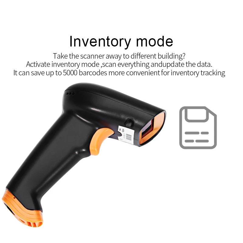 Wireless Barcode Scanner 2.4G CCD Bar Code Reader handheld Wireless/Wired Scanner For POS and Inventory S6