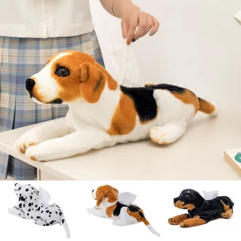 

lovely Plush Dog Toy style Anime Cartoon Tissue Cover Paper Tissue Tray Paper Container Super high quality durable plush