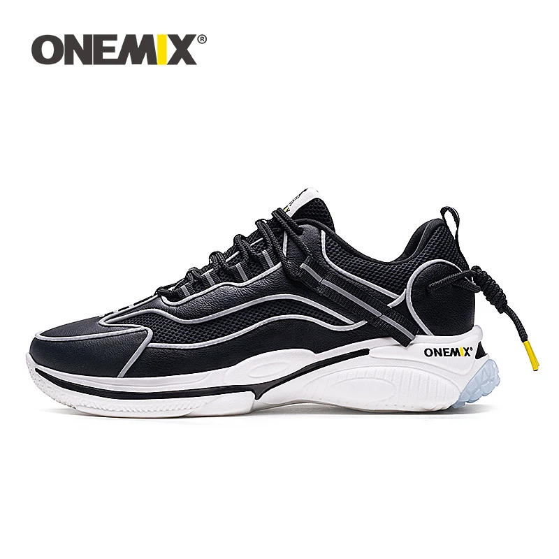 ONEMIX/мужские кроссовки, новая технология, 3 части, вставка, воздушная подушка, спортивная обувь, светильник, Светоотражающие женские кроссовки