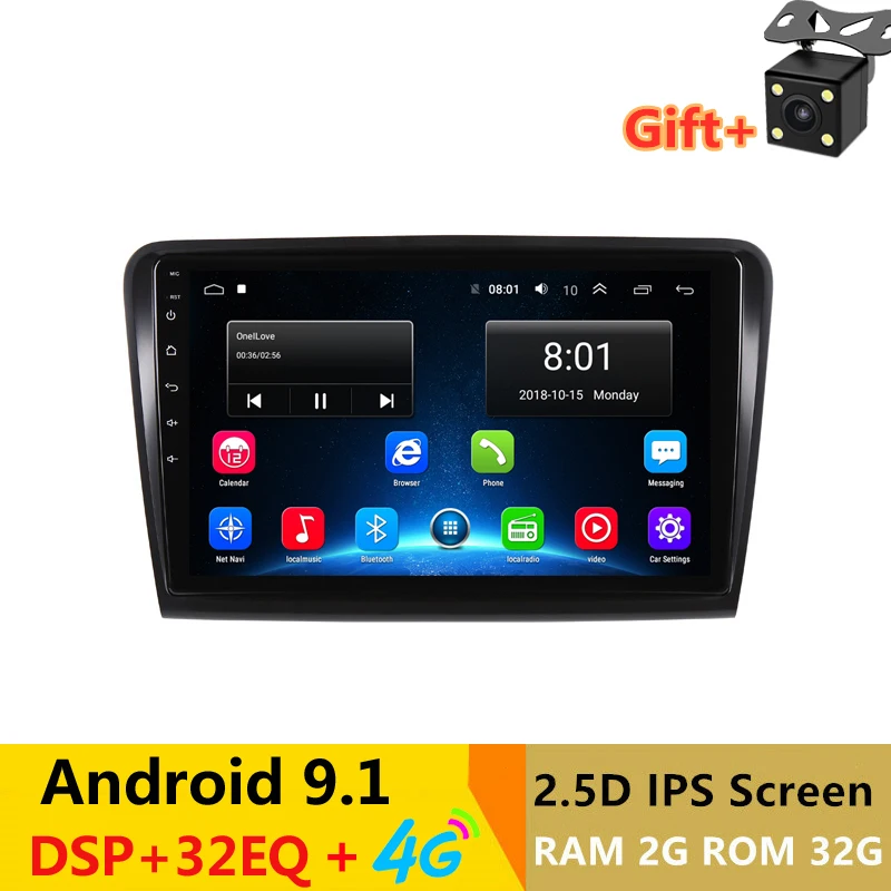 10," 2.5D ips экран Android 9,1 автомобильный DVD gps для Skoda Superb 2 2009 2010 2011 2012 2013 аудио стерео автомобильный радио головное устройство wifi