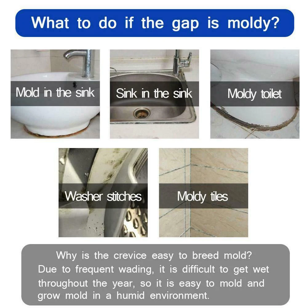 Mildew Remover Gel Wall Mold Tile Cleaner Bathroom Porcelain Floor Caulk for Home Wall AIA99