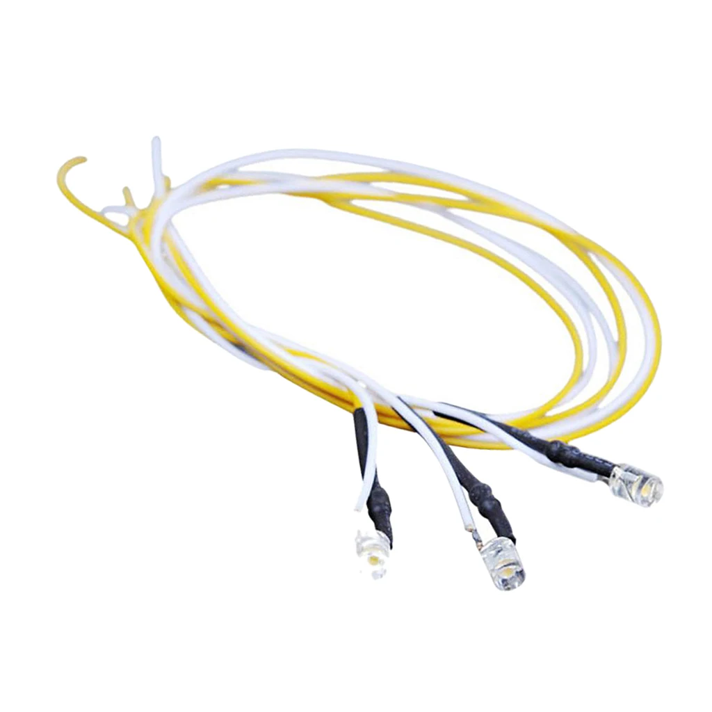 5x LED Light Cable Wire Cool Lighting for 1/35 Scale Sand Table Layout Scene