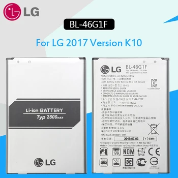 

LG Genuine Replacement lg phone Battery BL-46G1F 2800mAh For LG 2017 Version K10 100% Original Phone Batteries