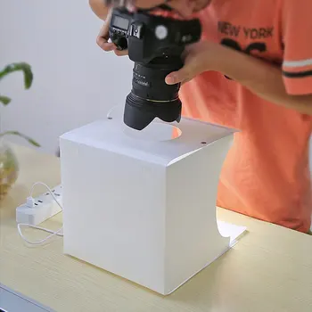

5V 7.5W LED Light Lightroom Soft Box Portable Mini Foldable Photo Studio Softbox Light Room Photography Tabletop Tent Box Shoot