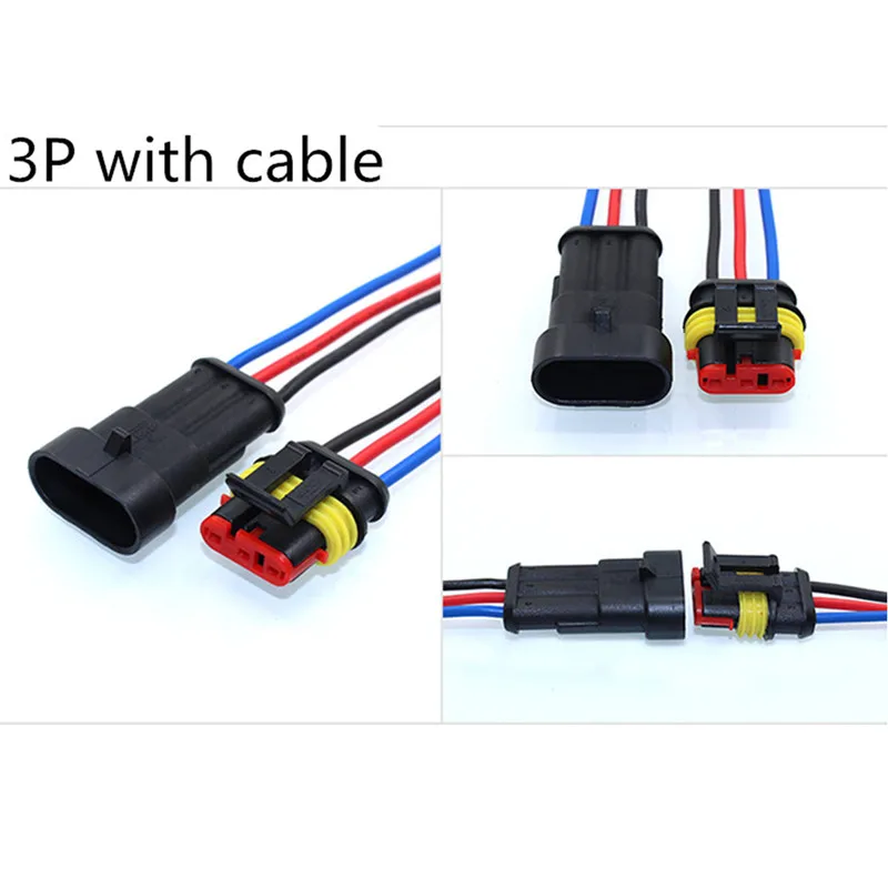 1 комплект 2 pin 1/2/3/4/5/6 pins Way Super Seal герметичный водонепроницаемый Электрический