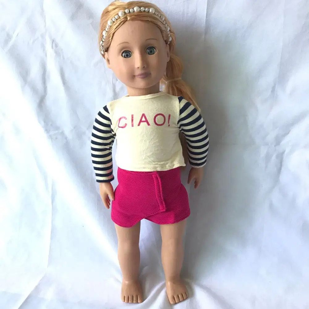 Кукольное платье принцессы ручной работы, одежда для 18 дюймов, американская кукольная одежда и аксессуары, подходит для 43-см, детские куклы
