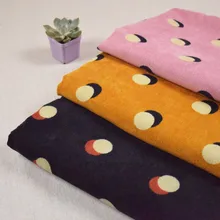 Полуметр контрастный круглый горошек печати вельвет-корд для обуви поверхность одежды платье пальто Брюки материал T728