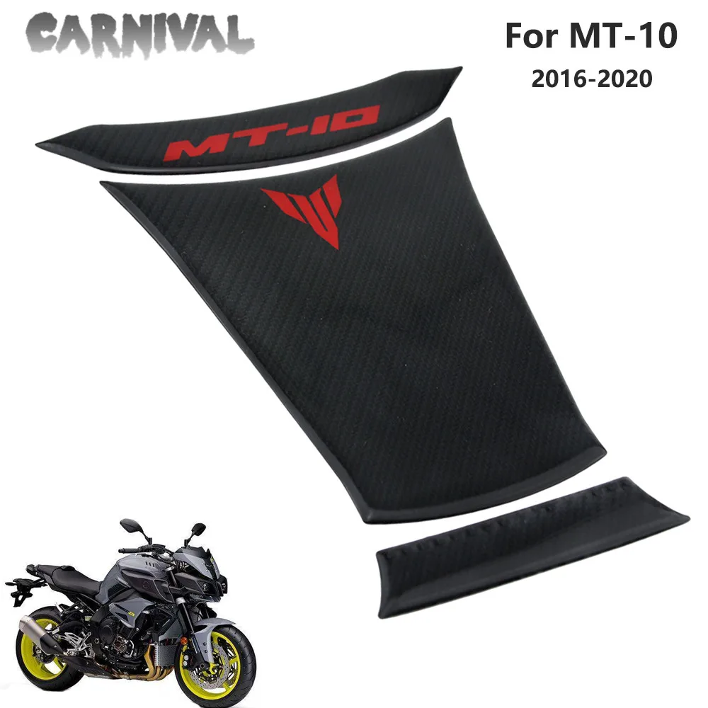

For Yamaha MT10 MT-10 2016-2020 Motorcycle Tank Pad Protector 3D Gel Paint Protection Carbon Fiber Adhesive Fuel Tank