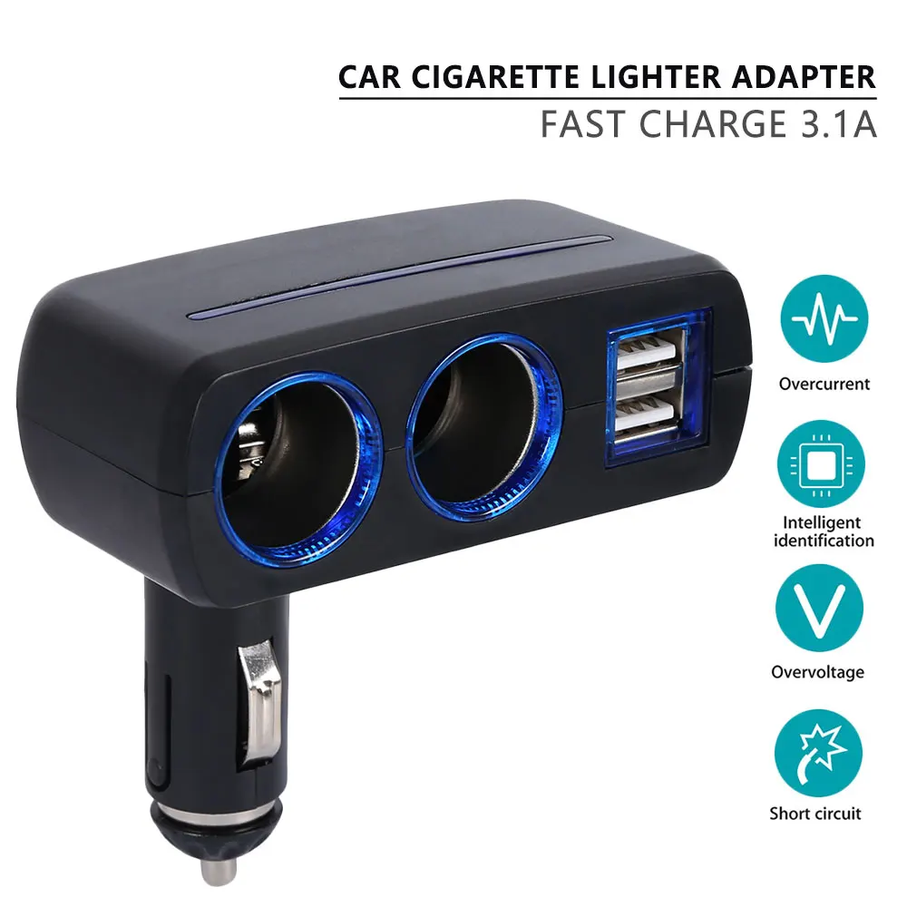 2 способа Mult розетки автомобильного прикуривателя двойной USB ...
