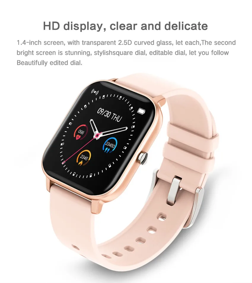 For apple huawei xiaomi smart watch P8 (13)