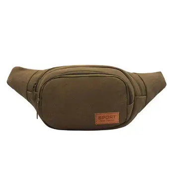 

Women Men Bag Waist Chest Bag Neutral Canvas Wear Outdoor Sports Pockets Portable Fashion Simple Wild Multipurpose H1