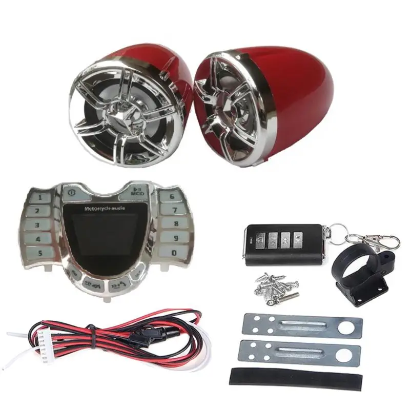 Водонепроницаемый мотоцикл Bluetooth аудио система удобный практичный удобный дизайн стерео колонки радио USB зарядное устройство