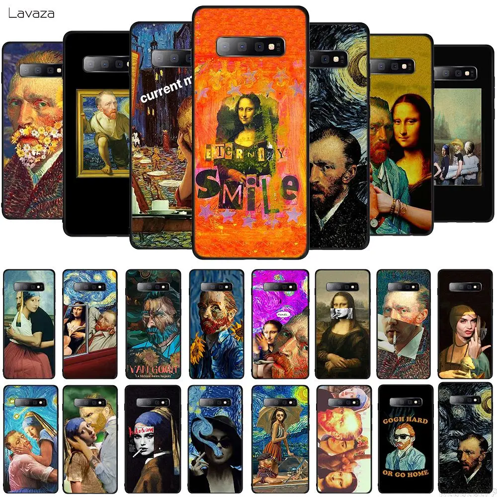 

Lavaza Van Gogh Mona Lisa Funny Art TPU Phone Silicone Cover for Samsung Galaxy S6 S7 Eege S10e S8 S9 S10 Plus Soft Case