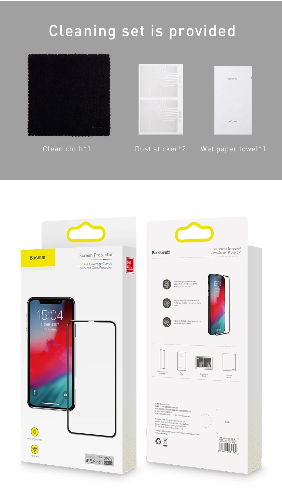 Baseus 0,3 мм Защита экрана для iPhone 11 11pro 11pro MAX анти-синий светильник HD закаленное стекло полное покрытие защитное стекло