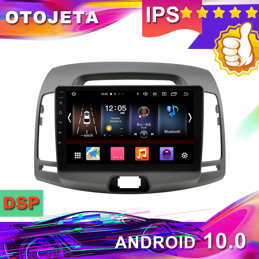 Новое поступление Android 10 Автомобильный gps для HYUNDAI Elantra 2008 2009 2010 автомобильный радио мультимедиа 1080P магнитофон bluetooth навигация