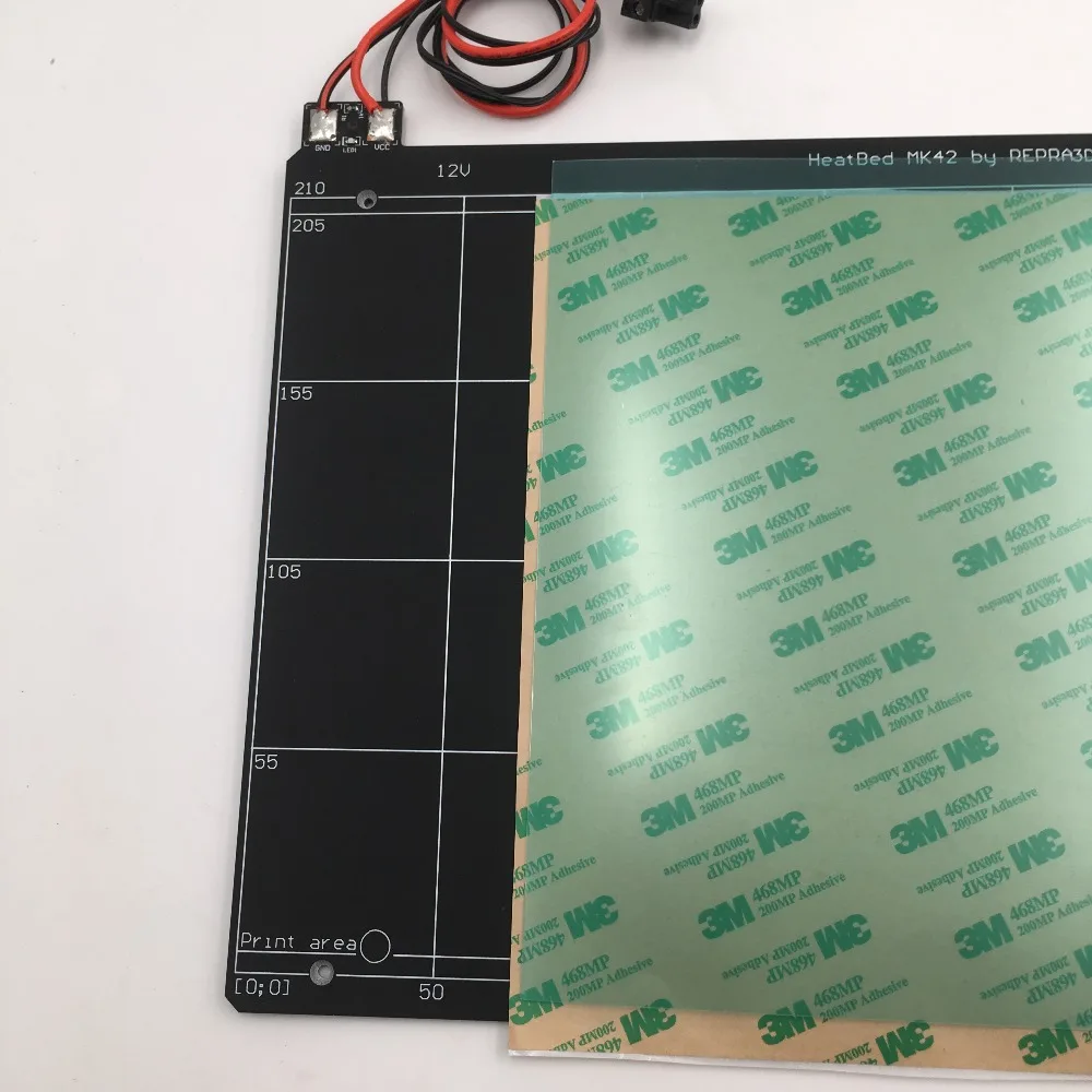 3D кровать с подогревом для Prusa i3 MK2 MK2S 3d принтер кровать с подогревом с пей лента PCB heatкровать клон, совместимый с мини-Рамбо 1.3a