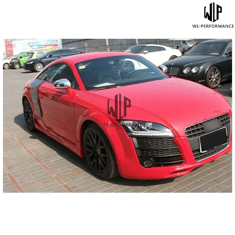 R8 PU автомобильный комплект кузова передний бампер задний бампер боковые юбки боковые крылья противотуманная фара решетка для Audi TT TTS R8 Стиль автомобиля Стайлинг 09-13