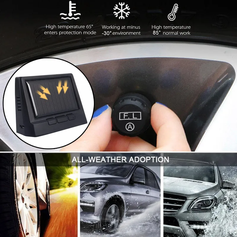 Vehemo USB для ЖК-дисплея система контроля давления в шинах автомобильный TPMS внешний датчик охранная сигнализация s