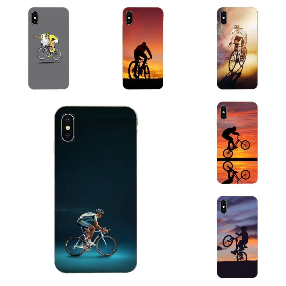 Bike Cyclist Black On White For LG G3 G4 G5 G6 G7 K4 K7 K8 K10 K40 K50 Q6 Q60 V10 V20 V30 V40 Nexus 5 5X 2017 TPU Capa Coque | Мобильные