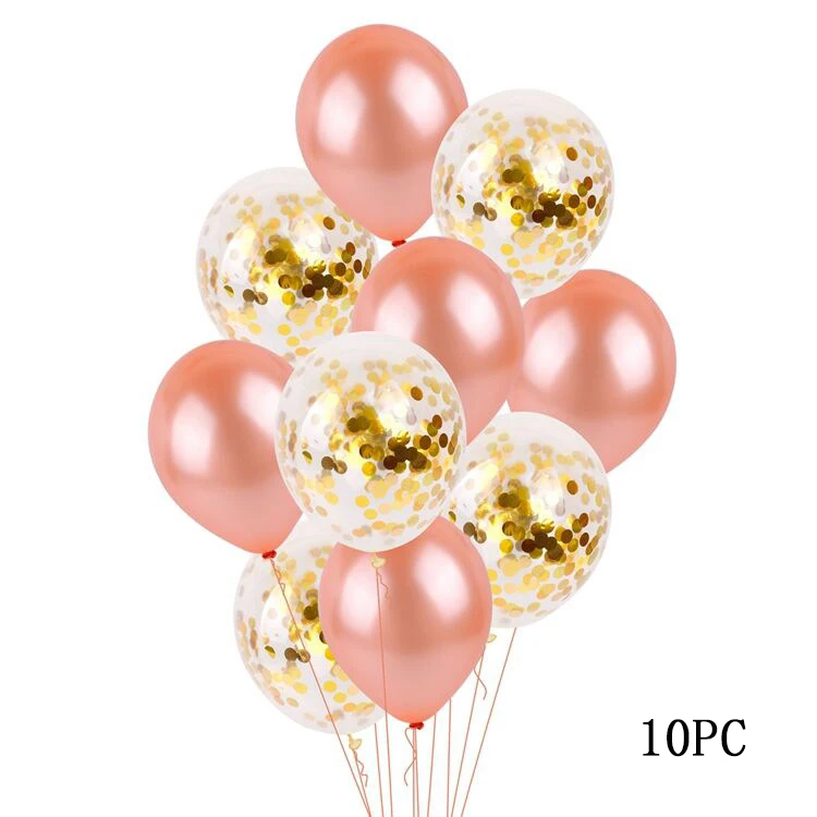 Розово-золотистый воздушный шар с дизайном «любовь» шарики для день рождения День Святого Валентина воздушные шары для дня рождения подарок гигант Свадебная вечеринка украшения - Цвет: 1 Set