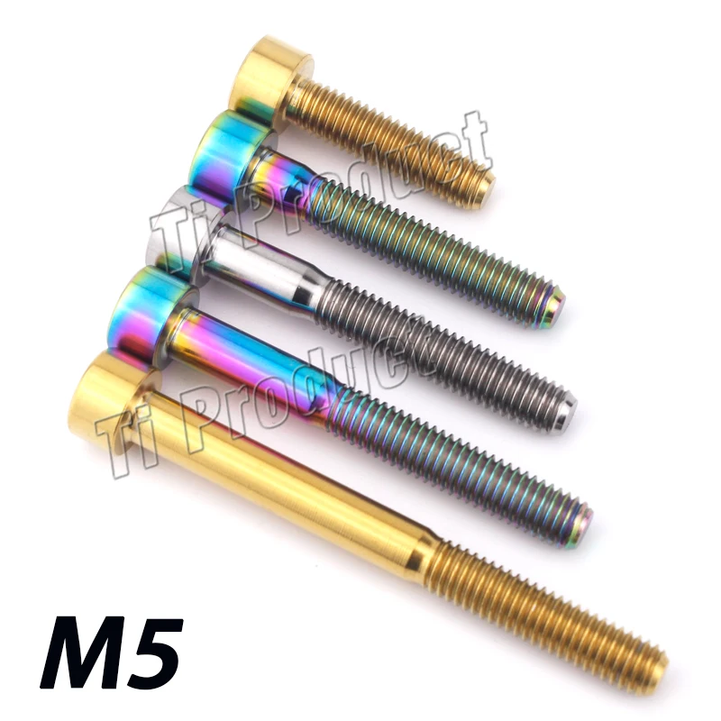 1 шт. титановый болт GR5 M5 X 10 12 16 18 20 25 30 35 40 45 50 60 мм|Дверные зажимы из нержавеющей