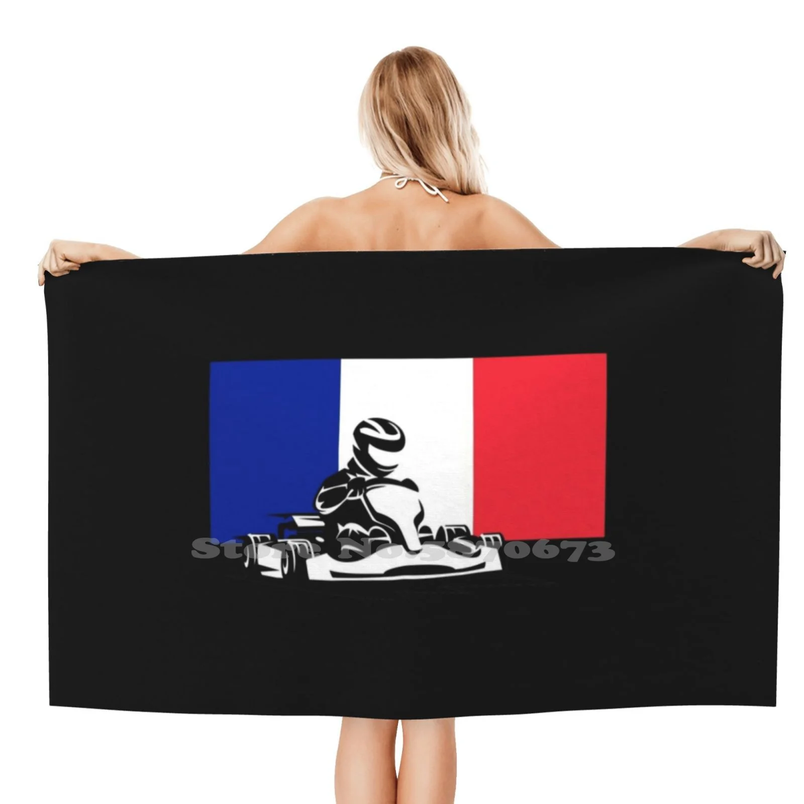 Go Kart Racing Bandiera Francese Francia Morbido E Confortevole Bagno Doccia Asciugamano Kart Racing Race Go Kart Gokart Golang Karting Racer