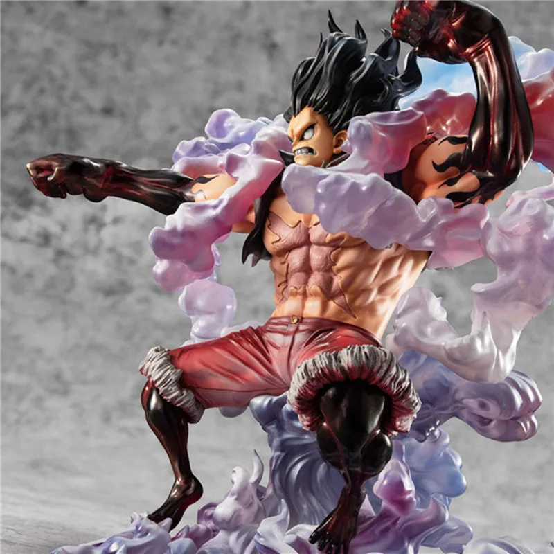 Новая японская аниме одна деталь Sa-Max Luffy gear 4 фигурка Megahouse ПВХ Коллекция игрушка модель Кукла настольное украшение подарок 28 см