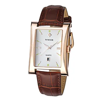 

Genuine Leather Sports Watch Calendar Waterproof Quartz Wristwatches Alloy Case Classic Pin Buckle Men Business Quartz Watches