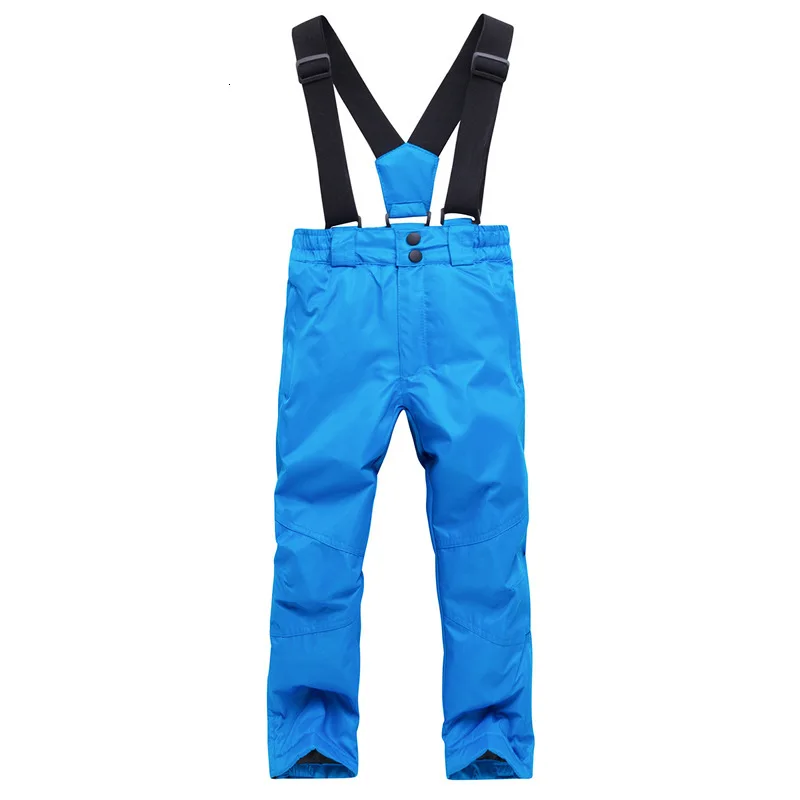 Детские лыжные штаны для мальчиков и девочек-подростков, ветрозащитные водонепроницаемые утепленные штаны для детей, одежда От 4 до 16 лет, хлопковый комбинезон