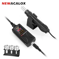 NEWACALOX – pistolet à Air chaud 600W, affichage numérique, Station de soudage, température réglable, outil de réparation, sèche cheveux 8858 