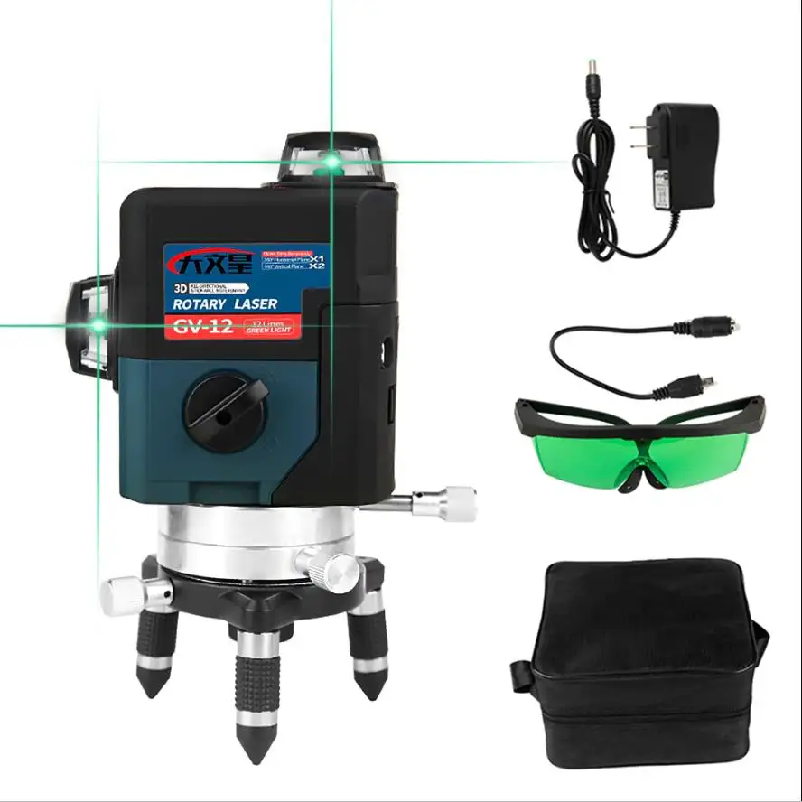 

12Line 3D Green Laser Level Profissional Livella Lasers Nivel a Laser 360 Graus Lazer Level for profissional construction tools