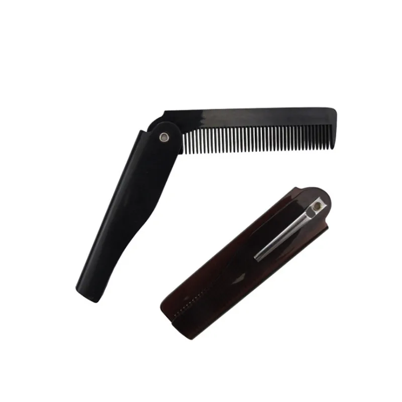 1 Pc Mens Womens Beauty Handmade Folding Pocket Clip Hair Moustache Beard Comb Free Shipping