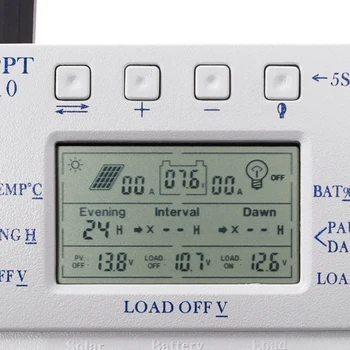 

10/20/30/40A MPPT Solar Charge Regulator 12V/24V LCD Display Controller with Load Dual Timer Control for Street Light System