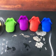 Чайная посуда в форме большого языка, Забавный силиконовый чайный чайник, чайный пакетик, силиконовый чайный пакетик, домашний кухонный чайник, Милые простые инструменты