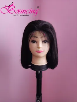 

Bouncing Hair Straight Bob Wig Brazilian 4x4 Lace Closure Wig Human Hair Wig Pre Plucked 180% Remy Hair